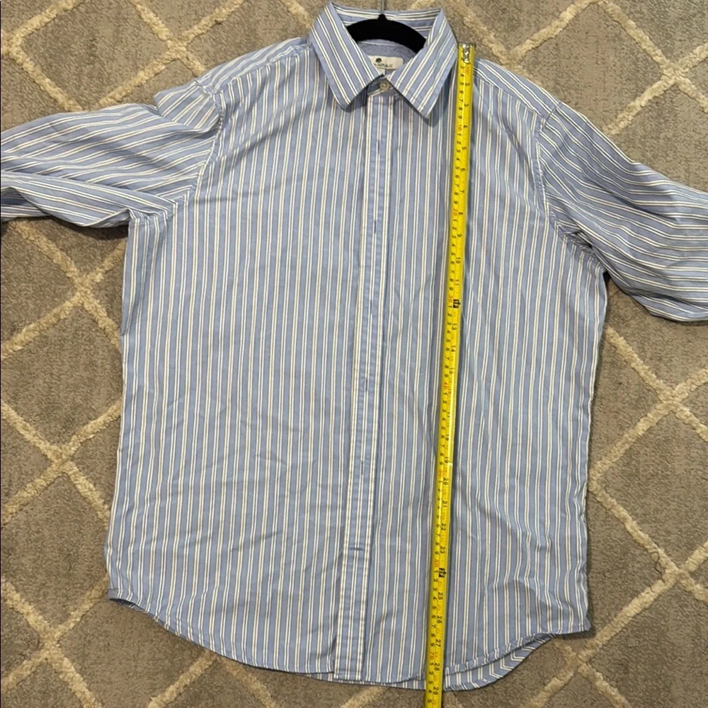 BANANA REPUBLIC Blue Striped Men's Shirt SZ M
